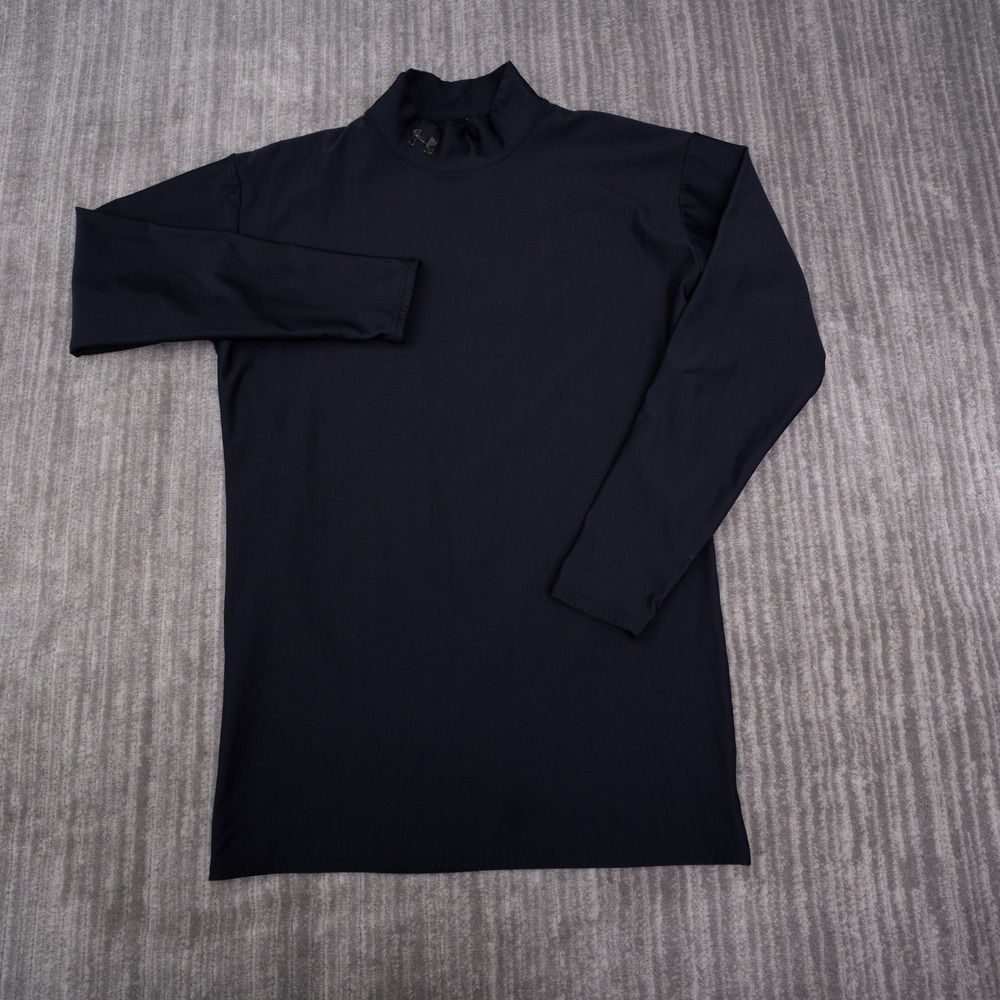 Under Armour ColdGear Mock Neck Shirt Mens XXL Black Excellent Base Layer